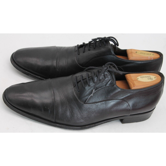 Bruno Magli Locascio Black Nappa Cap Toe Oxford Shoes Made In Italy Size 11.5 main image 8